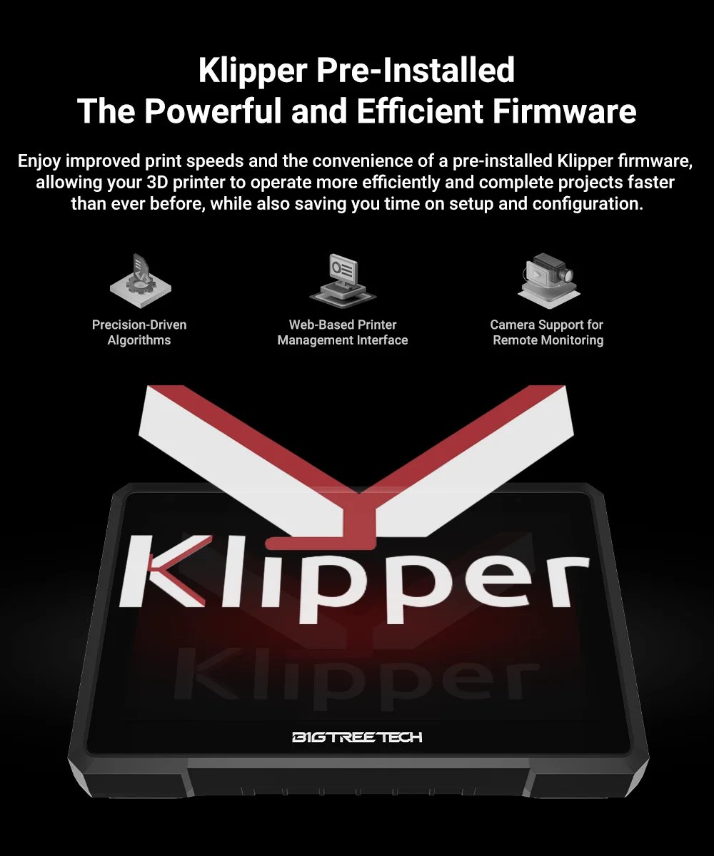 BIGTREETECH Pad 7 IPS Touch Screen Klipper 7 Inch With CB1 32GB TF Card Upgrade For CM4 Voron 2.4 Ender 3 B1 SE PLUS 3D Printer