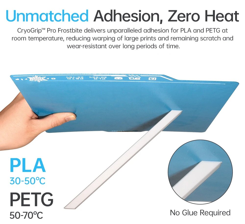 BIGTREETECH Panda Build Plate CryoGrip Pro Cool Plate CryoGrip Sheet Spring Steel Upgrade For Bambu Lab P1P P1S X1C X1E A1 257MM