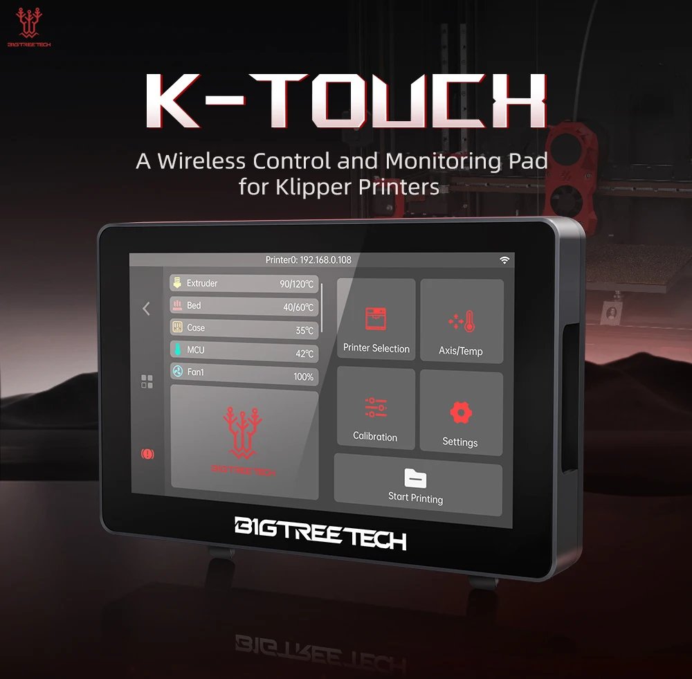BIGTREETECH K-TOUCH 5 Inch Touch Screen Wireless Control Klipper Printers Upgrade For Voron 2.4 Creality K1 Ender 3 V1 VzBot