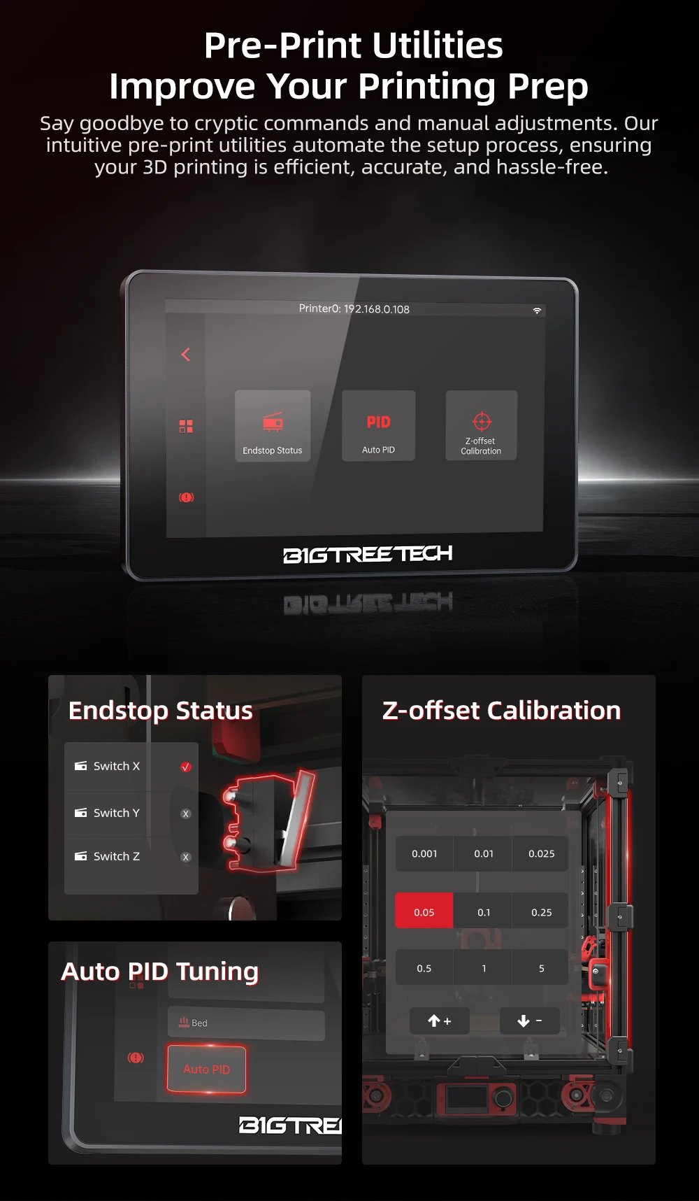 BIGTREETECH K-TOUCH 5 Inch Touch Screen Wireless Control Klipper Printers Upgrade For Voron 2.4 Creality K1 Ender 3 V1 VzBot