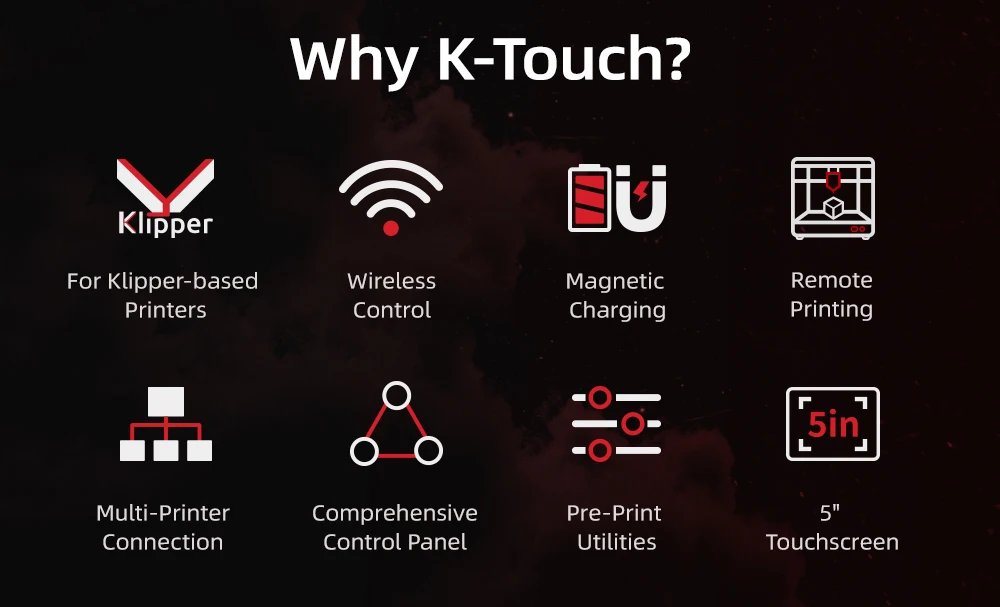 BIGTREETECH K-TOUCH 5 Inch Touch Screen Wireless Control Klipper Printers Upgrade For Voron 2.4 Creality K1 Ender 3 V1 VzBot