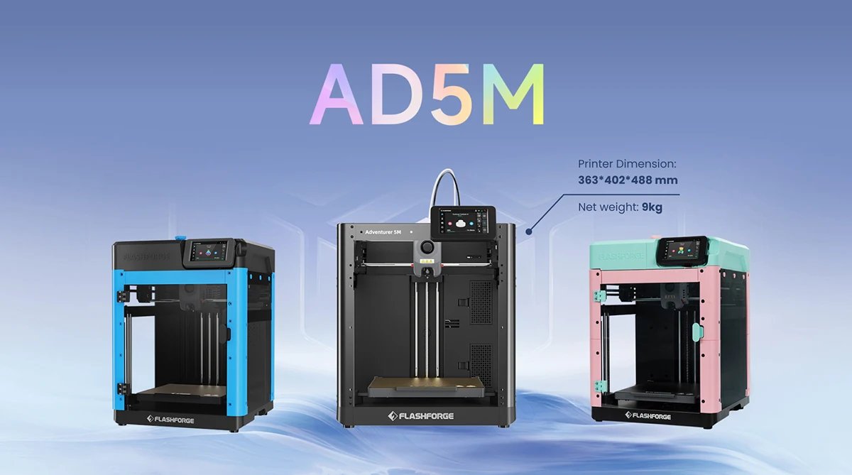 Flashforge Adventurer 5M Speedy 3D Printer 600mm/s High Speed Printing Auto leveling CoreXY Structure Direct Extruder