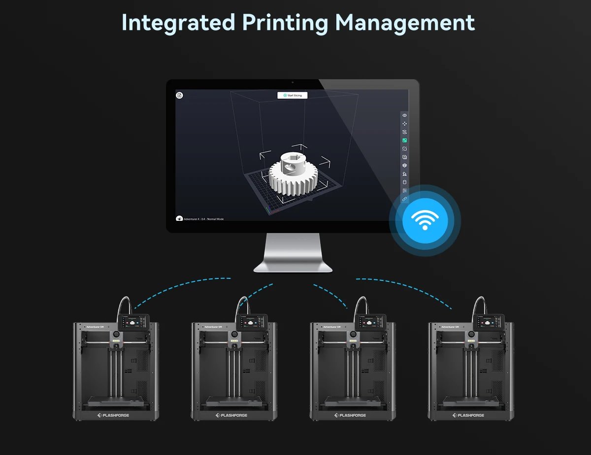 Flashforge Adventurer 5M Speedy 3D Printer 600mm/s High Speed Printing Auto leveling CoreXY Structure Direct Extruder