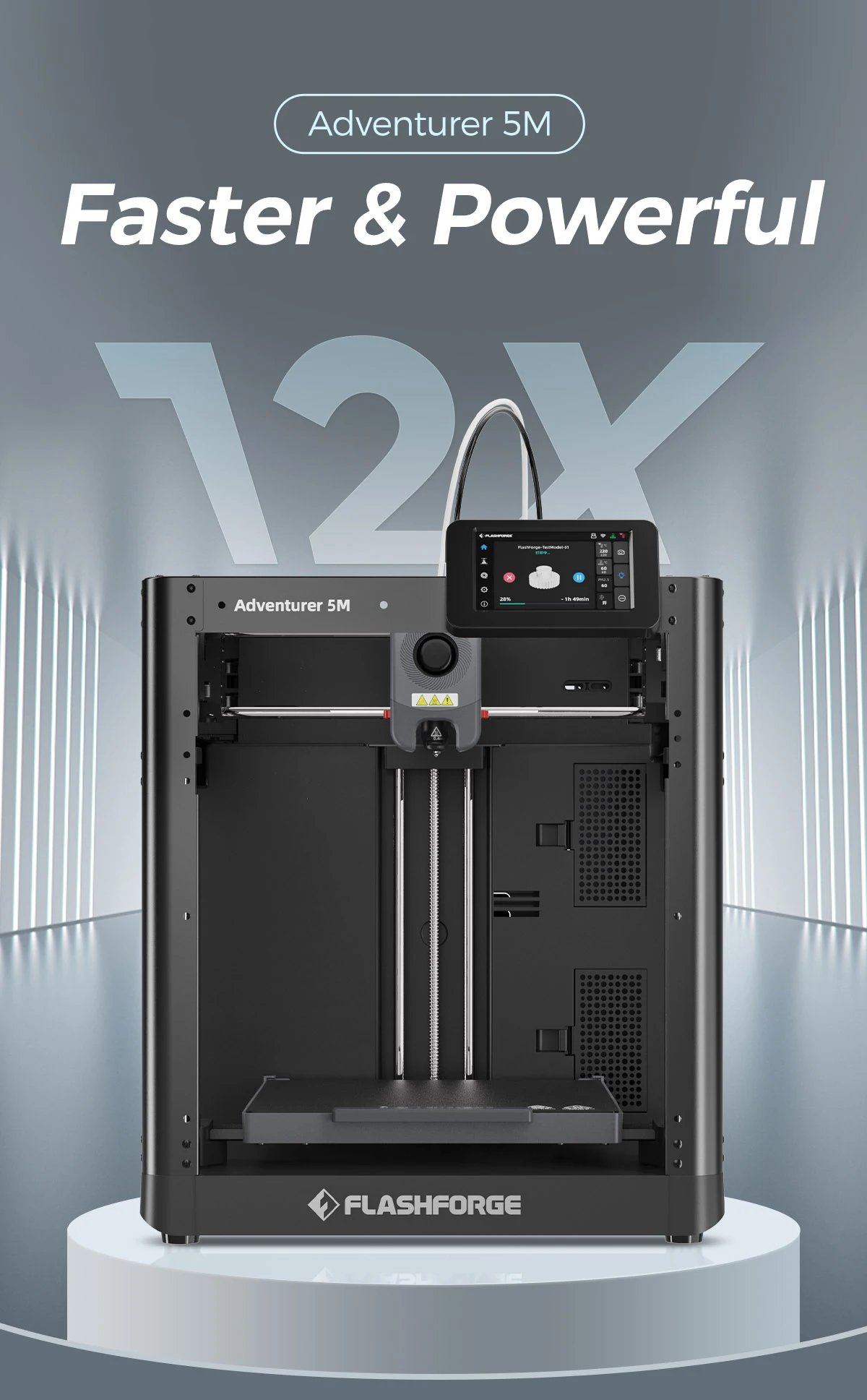 Flashforge Adventurer 5M Speedy 3D Printer 600mm/s High Speed Printing Auto leveling CoreXY Structure Direct Extruder