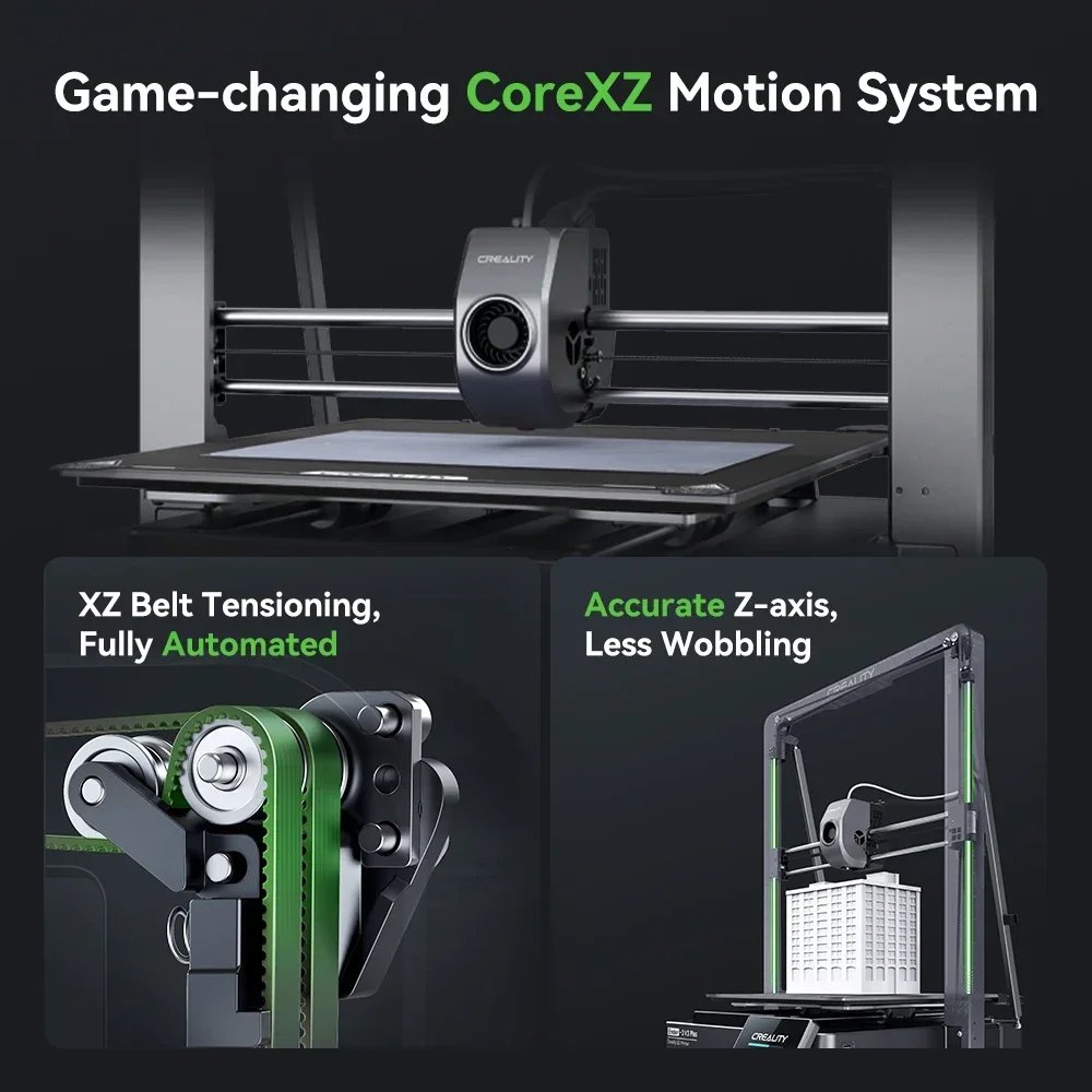 Creality Ender-3 V3 Plus CoreXZ 3D Printer 300x300x300mm Build Volume Bigger Print Size 600mm/S Extruder Auto Load Filament