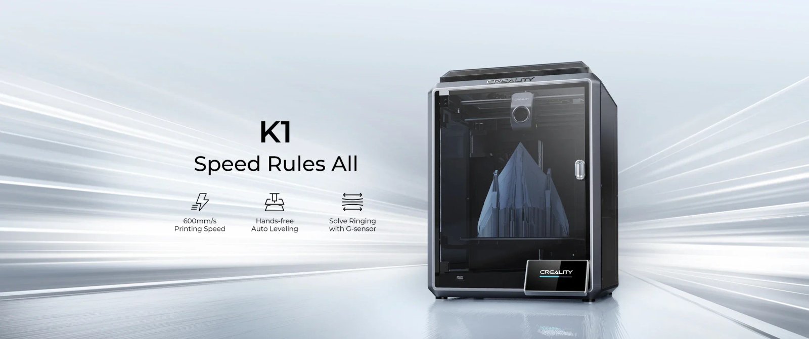 Creality k1/K1MAX /K1C 3D Printer Max. 32MM³/S Flow Hotend Printing Speed 600MM /S Dual-gear Direct Drive Extruder