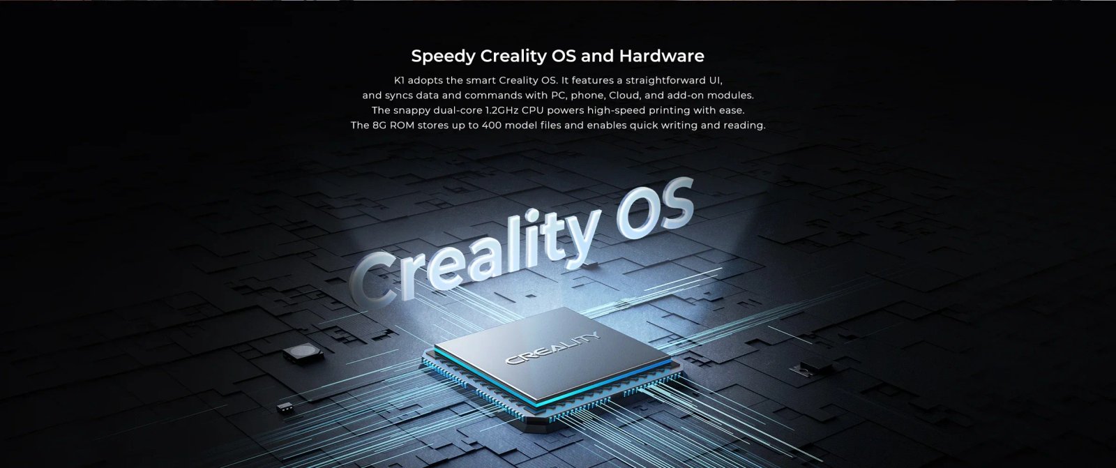 Creality k1/K1MAX /K1C 3D Printer Max. 32MM³/S Flow Hotend Printing Speed 600MM /S Dual-gear Direct Drive Extruder