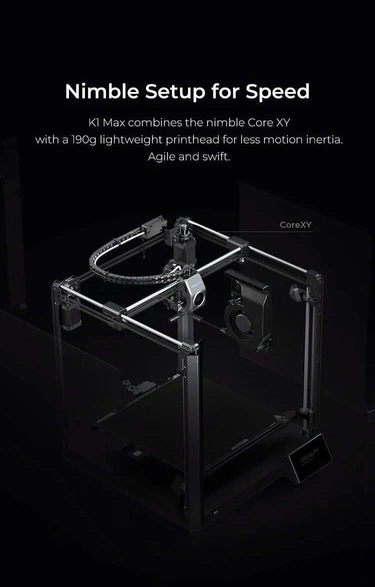 Creality k1/K1MAX /K1C 3D Printer Max. 32MM³/S Flow Hotend Printing Speed 600MM /S Dual-gear Direct Drive Extruder