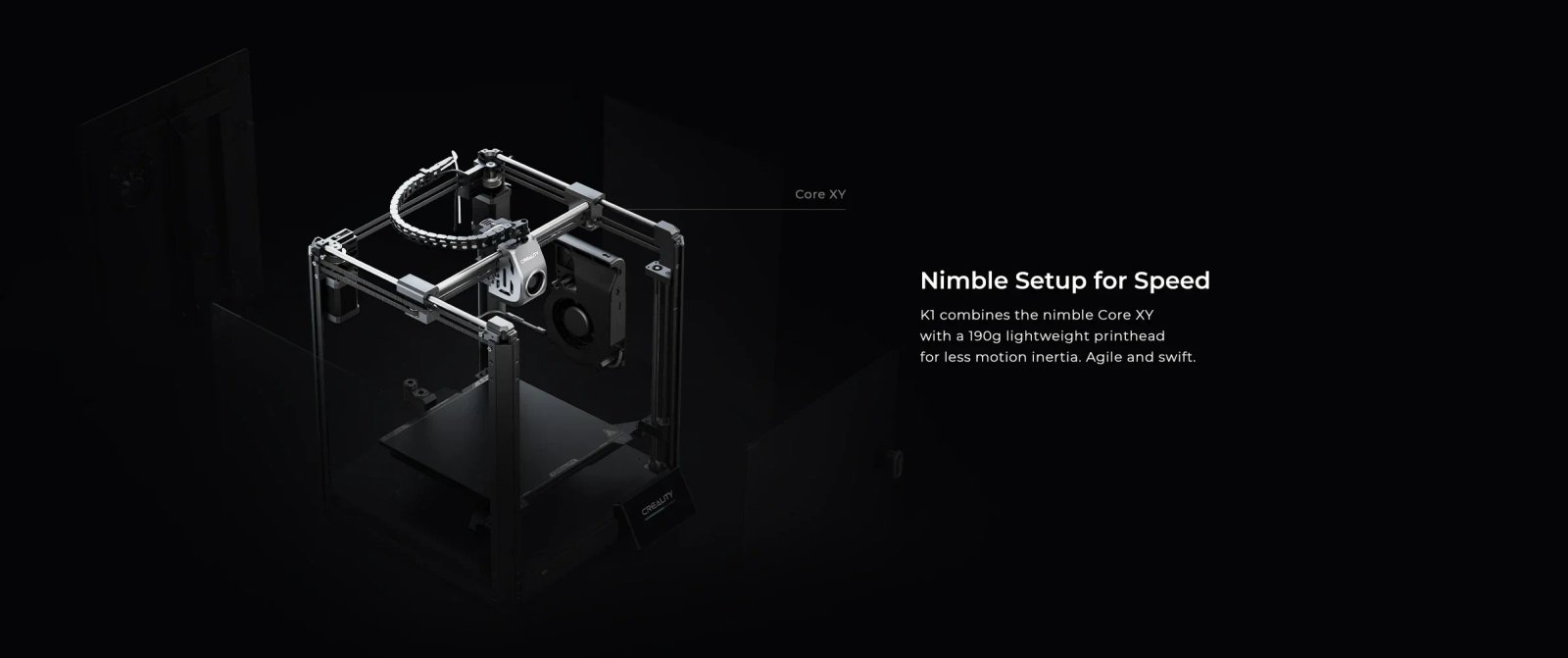 Creality k1/K1MAX /K1C 3D Printer Max. 32MM³/S Flow Hotend Printing Speed 600MM /S Dual-gear Direct Drive Extruder