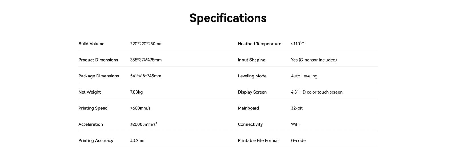 Creality 3D Ender-3 V3 CoreXZ 3D Printer 600mm/S Speed Direct Extruder Auto-Leveling Dual Stable All-Metal Build Self-Check