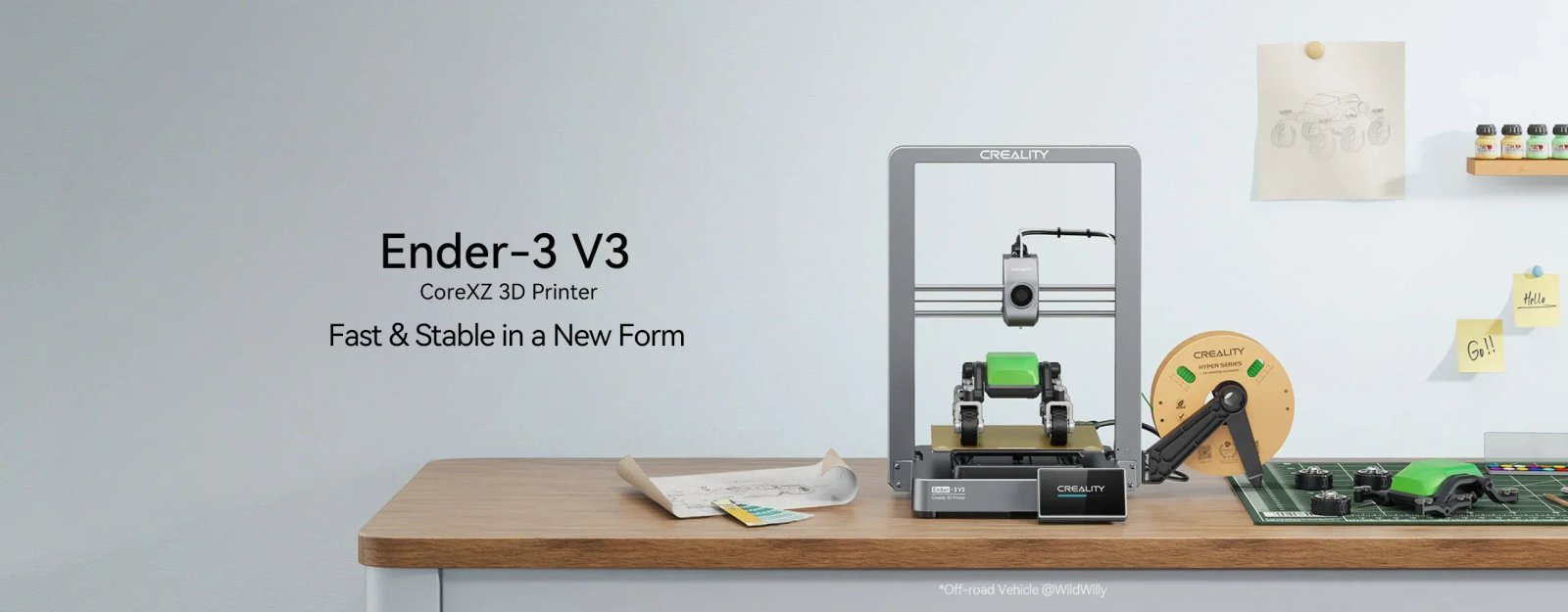 Creality 3D Ender-3 V3 CoreXZ 3D Printer 600mm/S Speed Direct Extruder Auto-Leveling Dual Stable All-Metal Build Self-Check