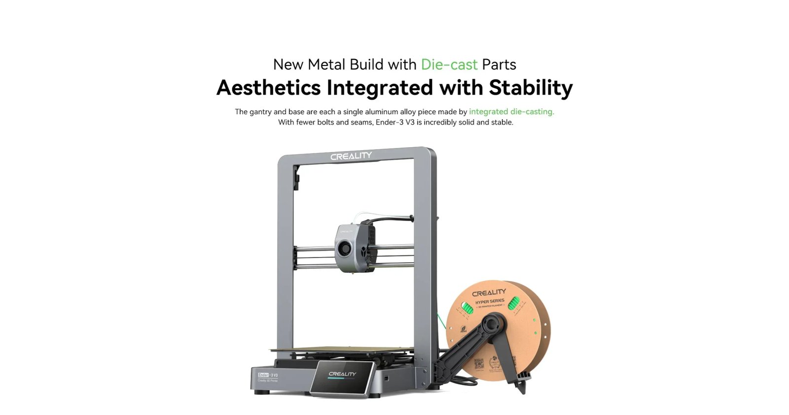 Creality 3D Ender-3 V3 CoreXZ 3D Printer 600mm/S Speed Direct Extruder Auto-Leveling Dual Stable All-Metal Build Self-Check