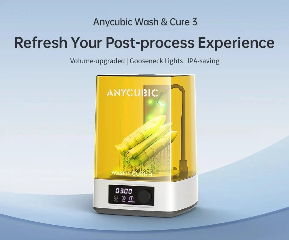 ANYCUBIC Wash and Cure 3.0, 2 in 1 UV Washing and Curing Station for ANYCUBIC Photon Mono 4K 2 LCD/DLP/SLA 3D Printer Models