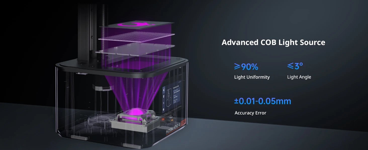 ANYCUBIC Photon Mono 4 Ultra 10K Resin 3D Printer 7'' HD Mono Screen with COB Light Source 120mm/h Fast Printing and Wash 3.0