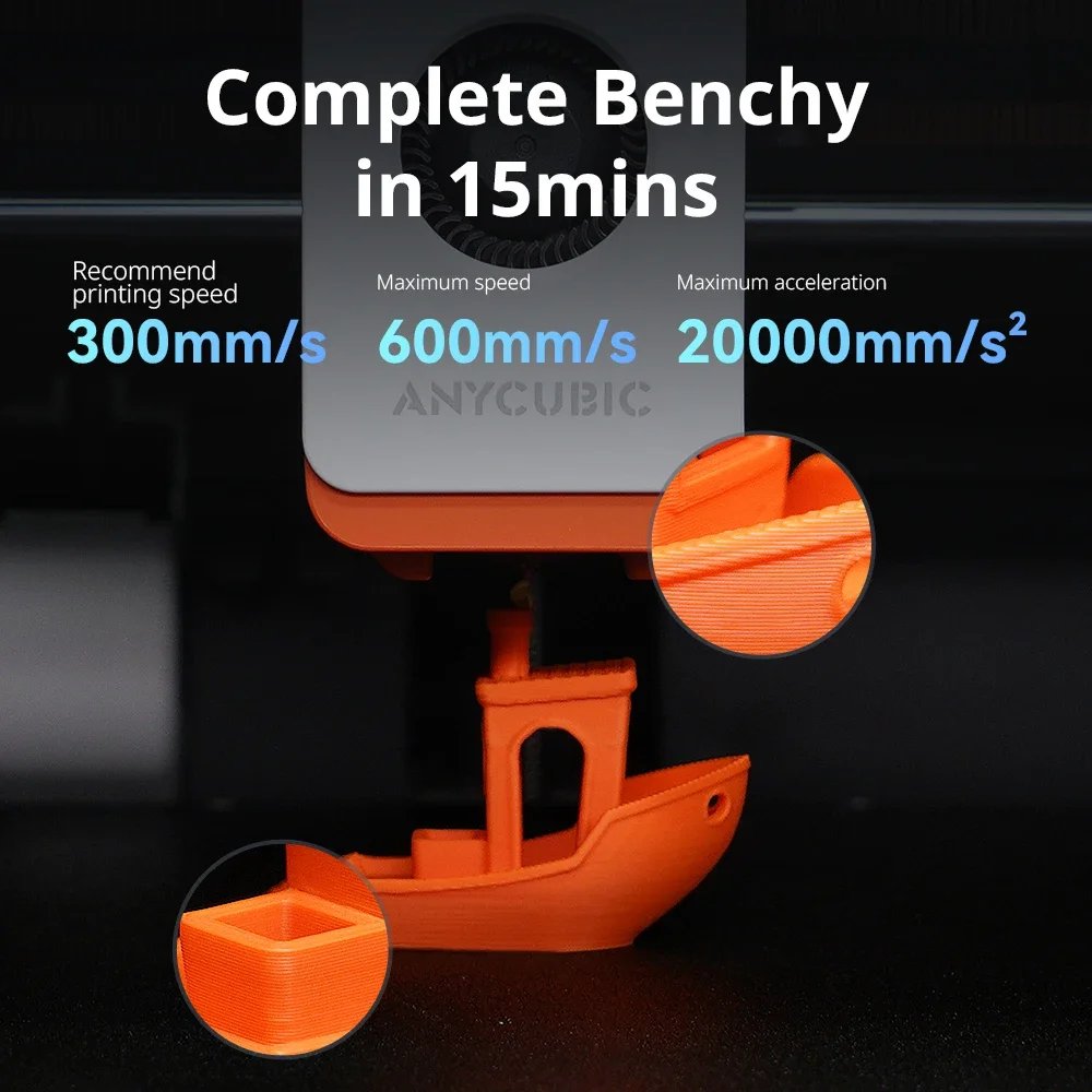 Anycubic Kobra S1 Combo 3D Printer Multi-Color Printer High Speed Max 600mm/s High Precision Ultra-Quiet Printing 250x250x250mm