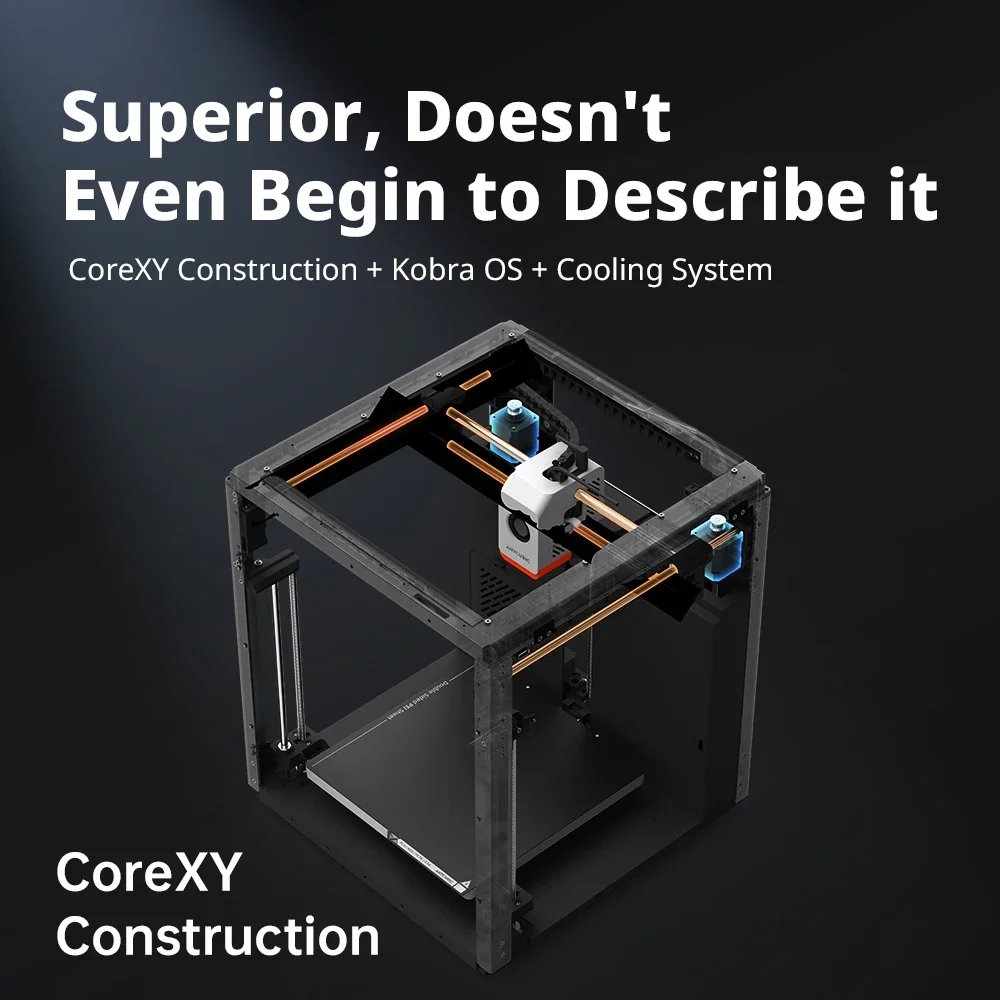 Anycubic Kobra S1 Combo 3D Printer Multi-Color Printer High Speed Max 600mm/s High Precision Ultra-Quiet Printing 250x250x250mm