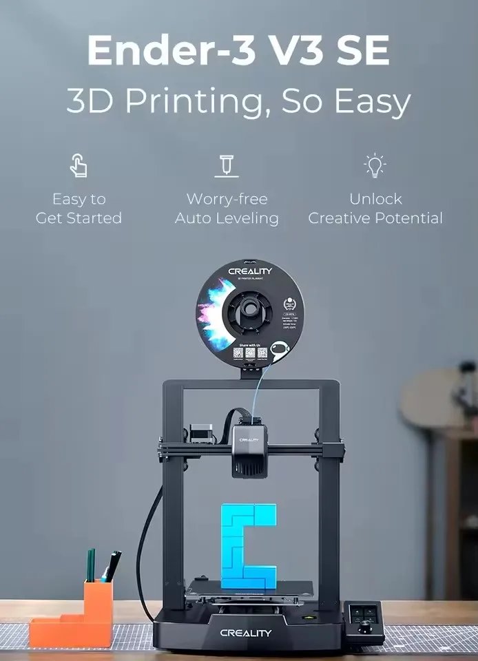 Creality Ender 3 V3 SE 3D Printer 250mm/s Printing Speed Sprite Direct Extruder Dual Z-Axis IU Display CR Touch Auto Leveling