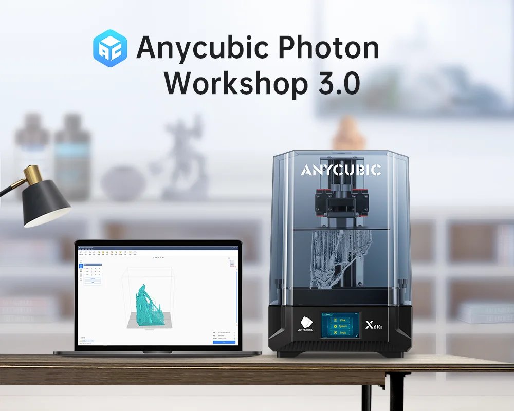 ANYCUBIC Photon Mono X 6Ks Resin 3D Printer 9.1'' 6K Mono Screen LCD SLA Resin Printer Large Printing Size 195 x 122 x 200 mm
