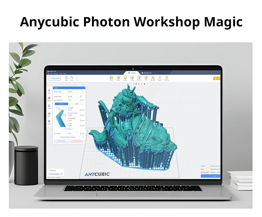 ANYCUBIC Photon Mono 4 3D Printer 7'' LCD 10K Resin Mono 3D Printer Speed Up to 70mm/h Printing Size with Wash and Cure 3.0