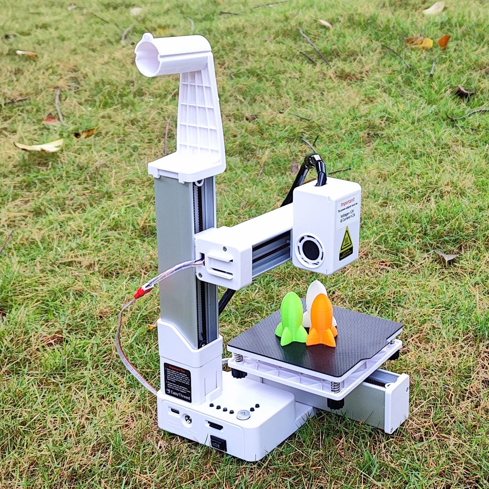 EasyThreed 3D Printer Entry Level Compatible with PLA TPU 1.75mm Filament include Power Adaptor.