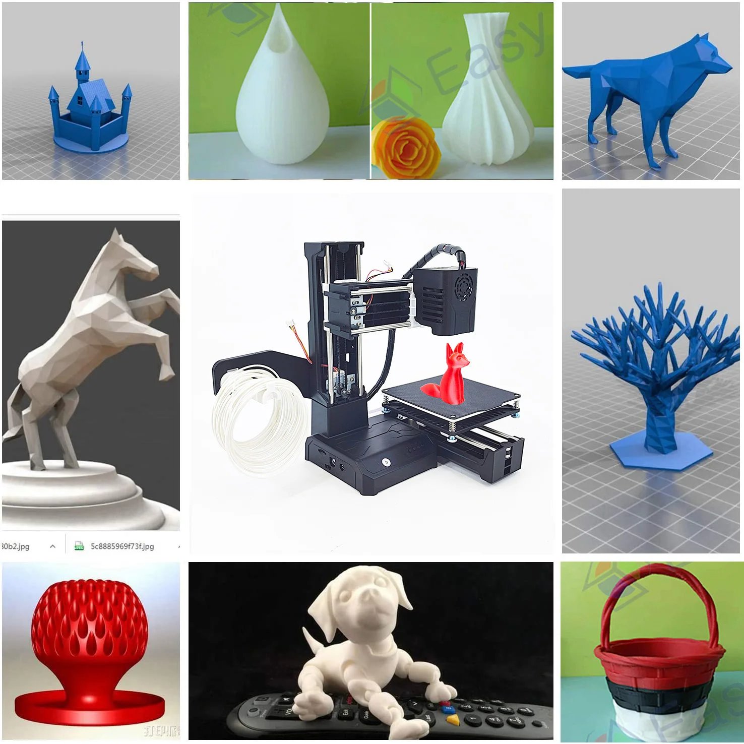 EasyThreed K9 Mini 3D Printer Easy to Use Entry Level Gift 3D Printer FDM TPU PLA Filament 1.75mm Black
