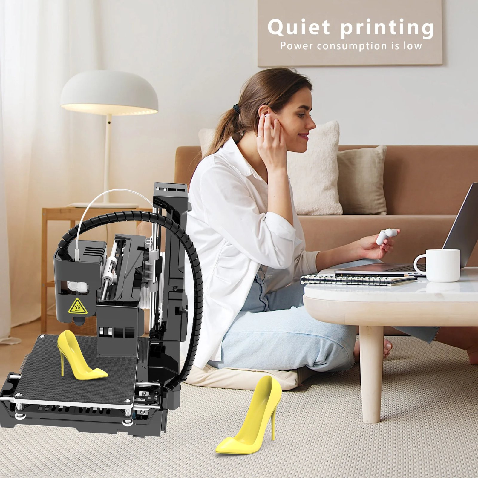 EasyThreed K9 Mini 3D Printer Easy to Use Entry Level Gift 3D Printer FDM TPU PLA Filament 1.75mm Black