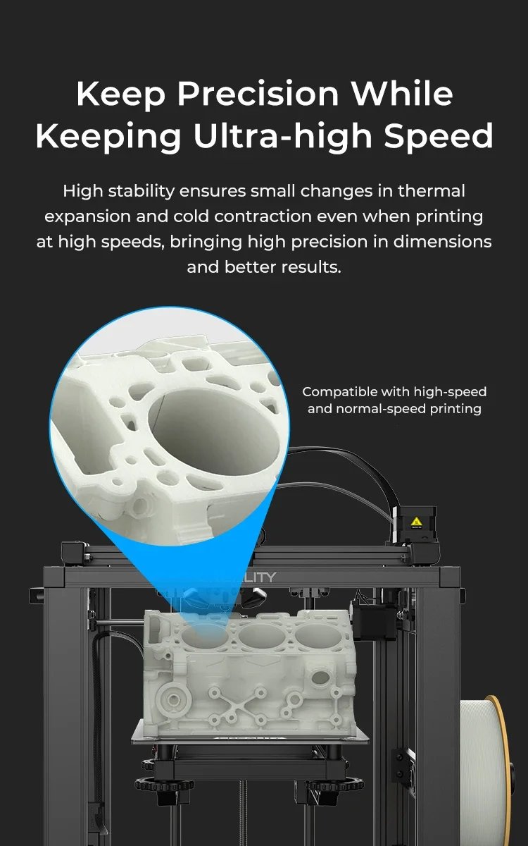 Creality 3D PLA Filament 1.75mm Hyper PLA High Speed 30-600mm/s 3D Printer Filament 1KG Spool PLA Fit Most 3D Printers
