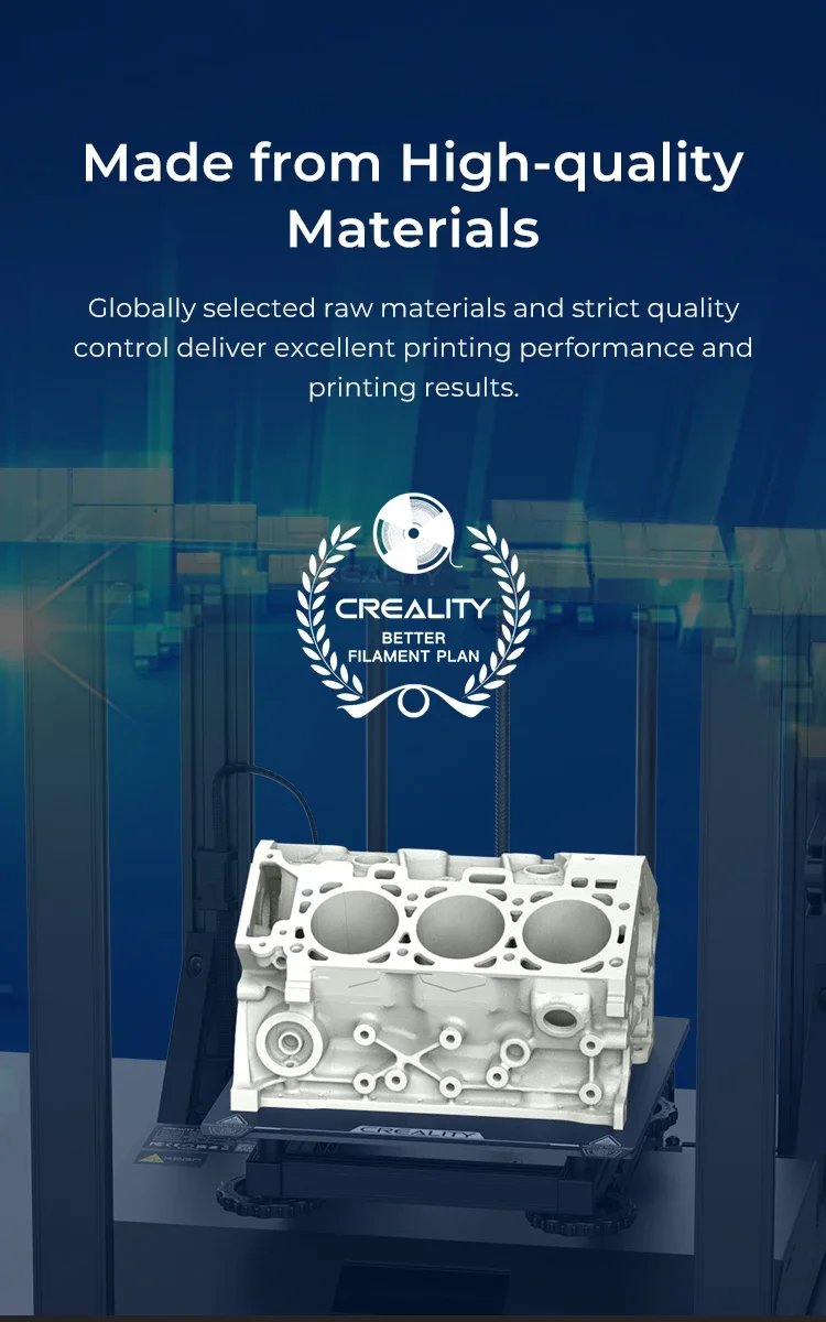 Creality 3D PLA Filament 1.75mm Hyper PLA High Speed 30-600mm/s 3D Printer Filament 1KG Spool PLA Fit Most 3D Printers