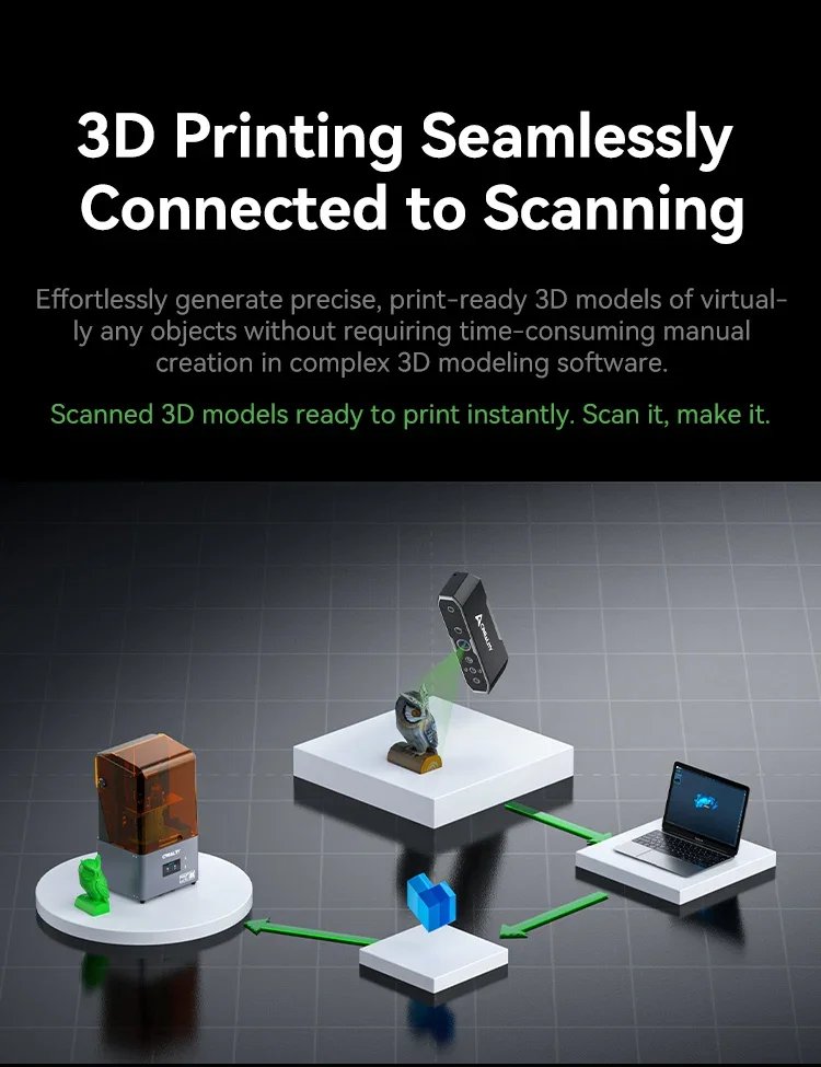Creality CR-Scan Otter Handheld 3D Scanner 0.02mm Accuracy High-precision All-in-one 3D Scanner