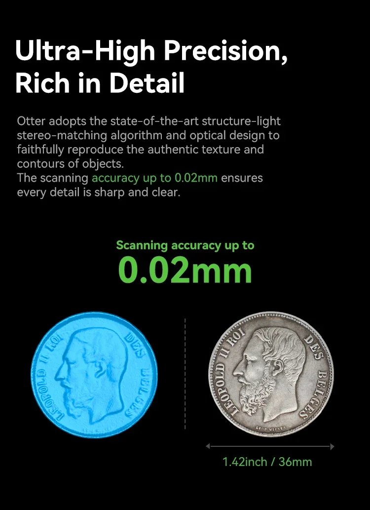 Creality CR-Scan Otter Handheld 3D Scanner 0.02mm Accuracy High-precision All-in-one 3D Scanner