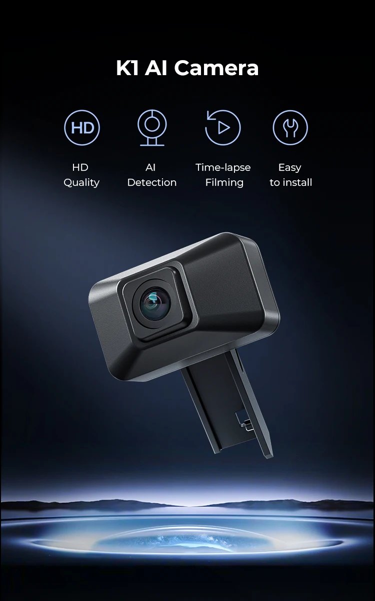 CREALITY New Upgrade K1 AI Camera HD Quality AI DetectionTime-lapse Filming Easy To Install for K1_K1 MAX 3D Printer Accesoires