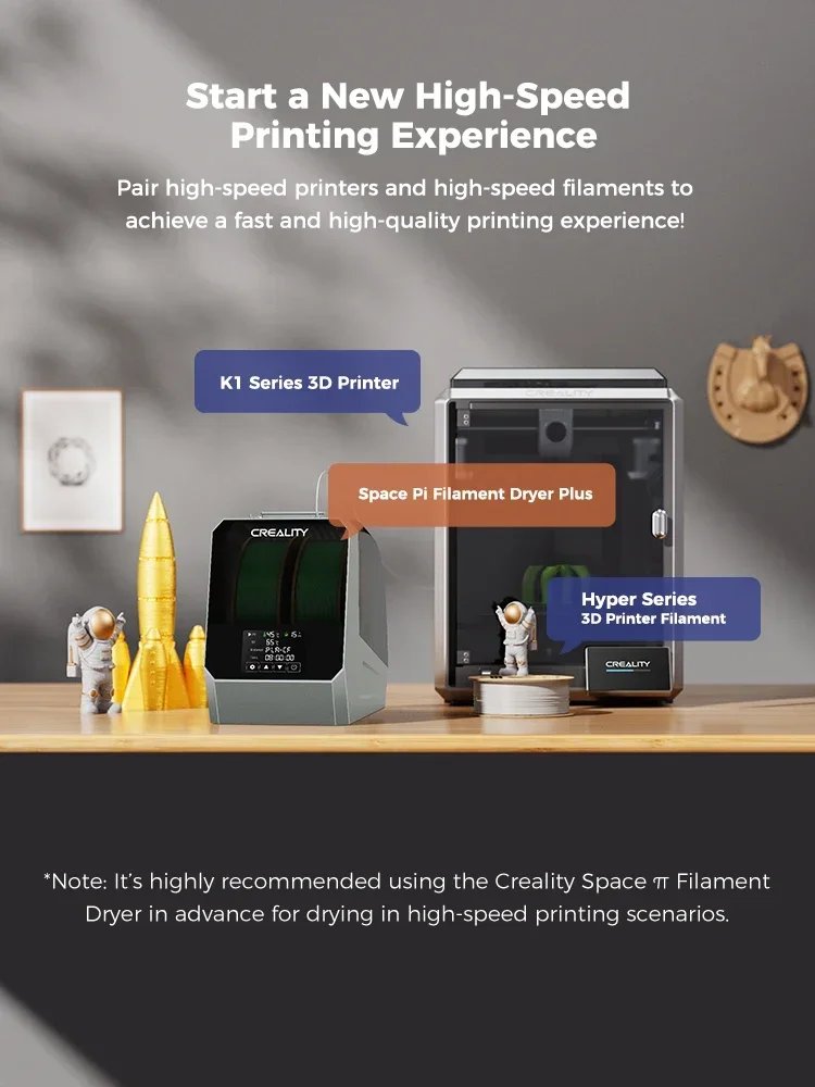 New Creality Space Pi Filament Dryer Plus 160W Upgraded Two Rolls Capacity Double Drying Two Rollscapacity for 2KG Filament