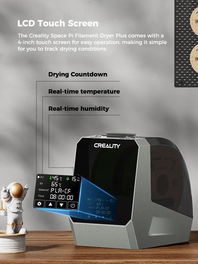 New Creality Space Pi Filament Dryer Plus 160W Upgraded Two Rolls Capacity Double Drying Two Rollscapacity for 2KG Filament