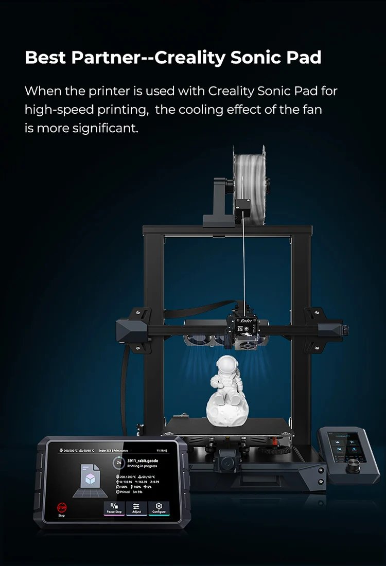 Creality 3D New Fan Cooling Kit For Ender-3 S1/Ender-3 S1 PRO Upgrade Refit Precise Heat Dissipation Support High-speed Printing