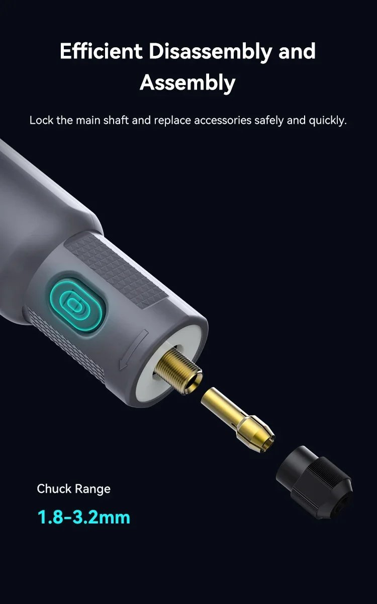 Creality 3.7V Cordless Handheld Rotary Tool Kit 6 Variable Speeds Multi-functional Post-processing for Printed Models