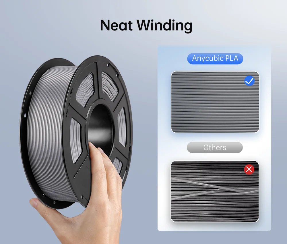 ANYCUBIC PLA Filament 1KG 1.75mm for FDM 3D Printer Kobra Series Milti-Colors Optional Plastic Consumables Material for Printing ANYCUBIC PLA Filament 1KG 1.75mm for FDM 3D Printer Kobra Series Milti-Colors Optional Plastic Consumables Material for Printing