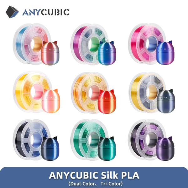 ANYCUBIC Silk PLA Dual-Color Tri-Color For FDM 3D Printer
