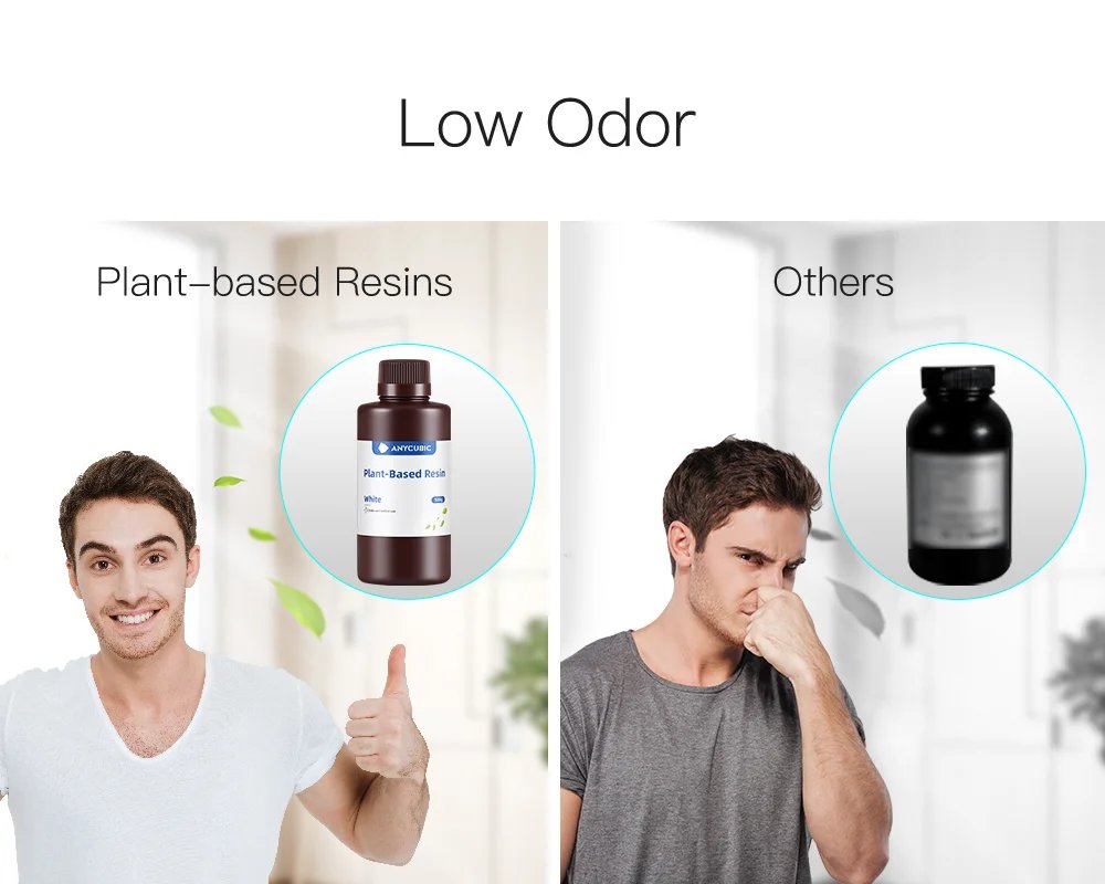 ANYCUBIC Plant-based ECO UV Resin For LCD 3D Printer 3D Printing Material, Ultralow Odor Without Nasty Chemicals