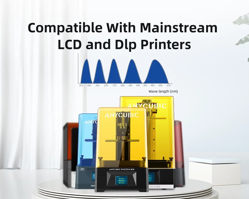 ANYCUBIC 405nm UV Resin 3D Printer High Precision Standard Resin 3D Printing DIY Figurines Materials For Photon Mono 5s Pro