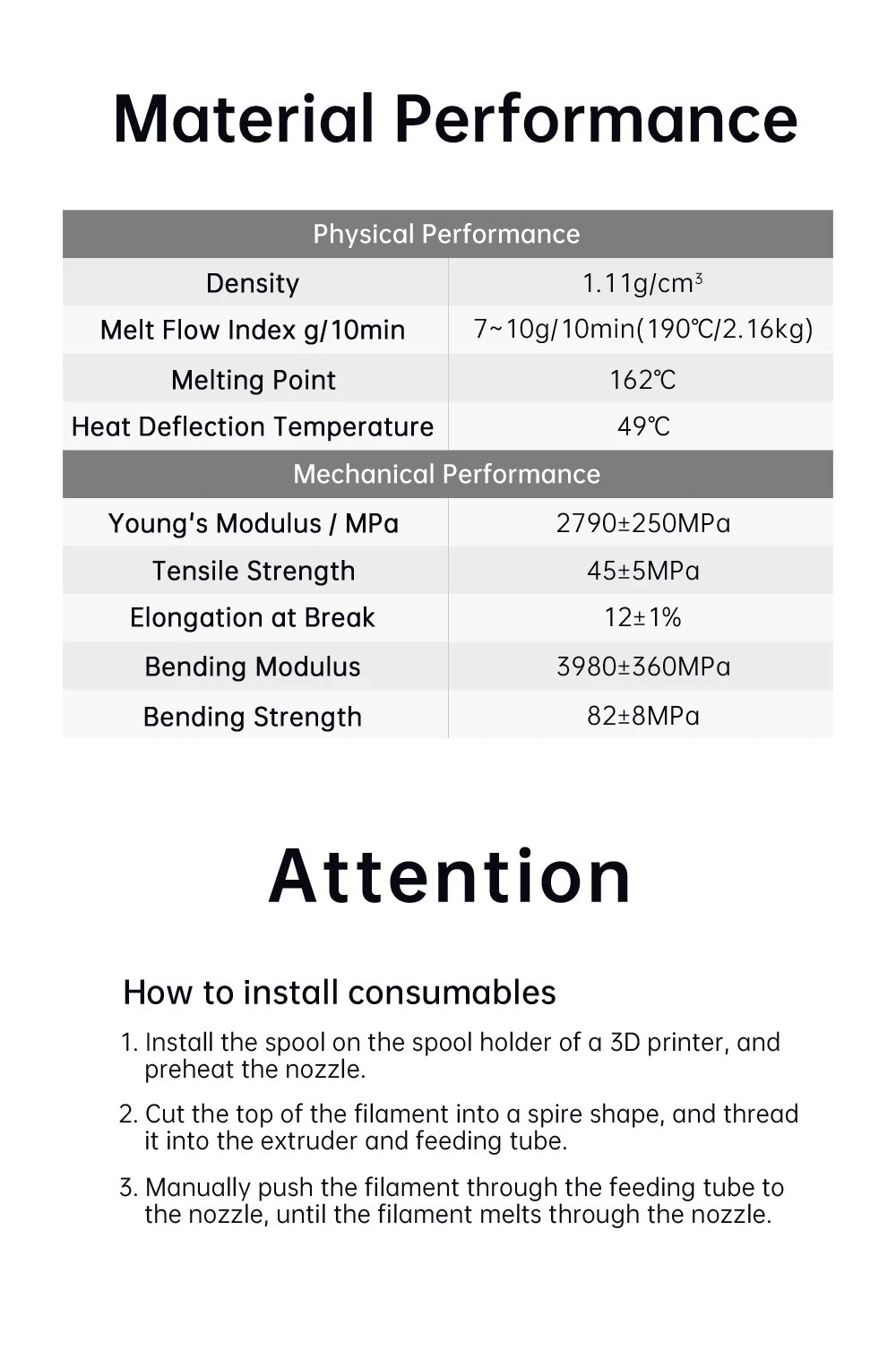 ANYCUBIC 1.75mm PLA+ 3D Printer Filament 1KG/Roll High Precision Pla Plus 3D Printing Material Plastic Rubber Consumables