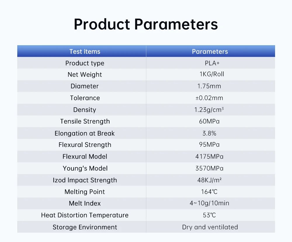ANYCUBIC 1.75mm PLA+ 3D Printer Filament 1KG/Roll High Precision Pla Plus 3D Printing Material Plastic Rubber Consumables