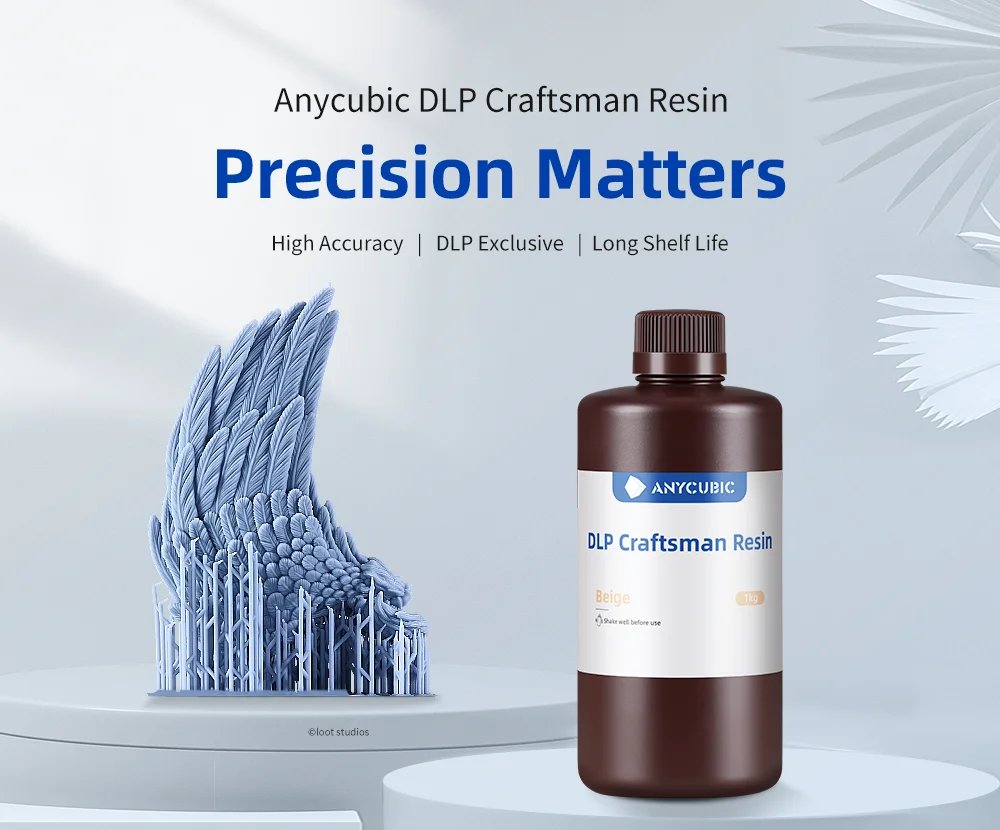Anycubic DLP Craftsman Resin High Accuracy Resin Ceramic Powder For 3D Printer Photon D2 Mono X 6K 3D Printing Material