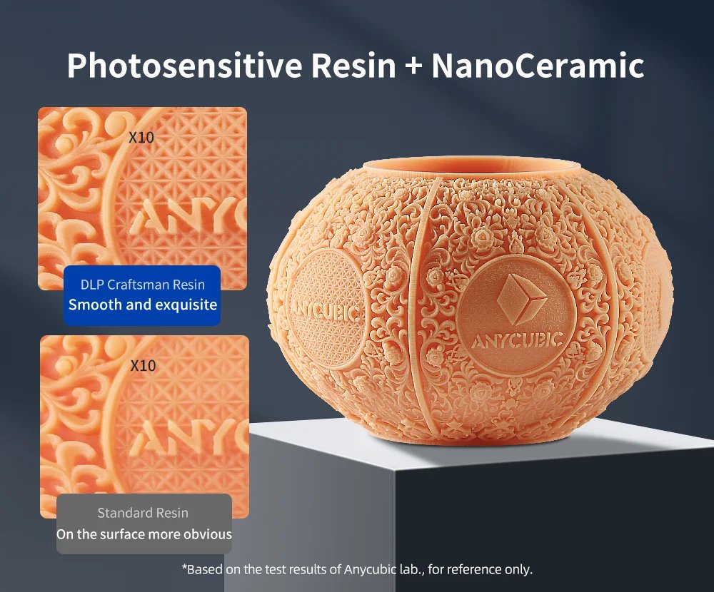 Anycubic DLP Craftsman Resin High Accuracy Resin Ceramic Powder For 3D Printer Photon D2 Mono X 6K 3D Printing Material Anycubic DLP Craftsman Resin High Accuracy Resin Ceramic Powder For 3D Printer Photon D2 Mono X 6K 3D Printing Material