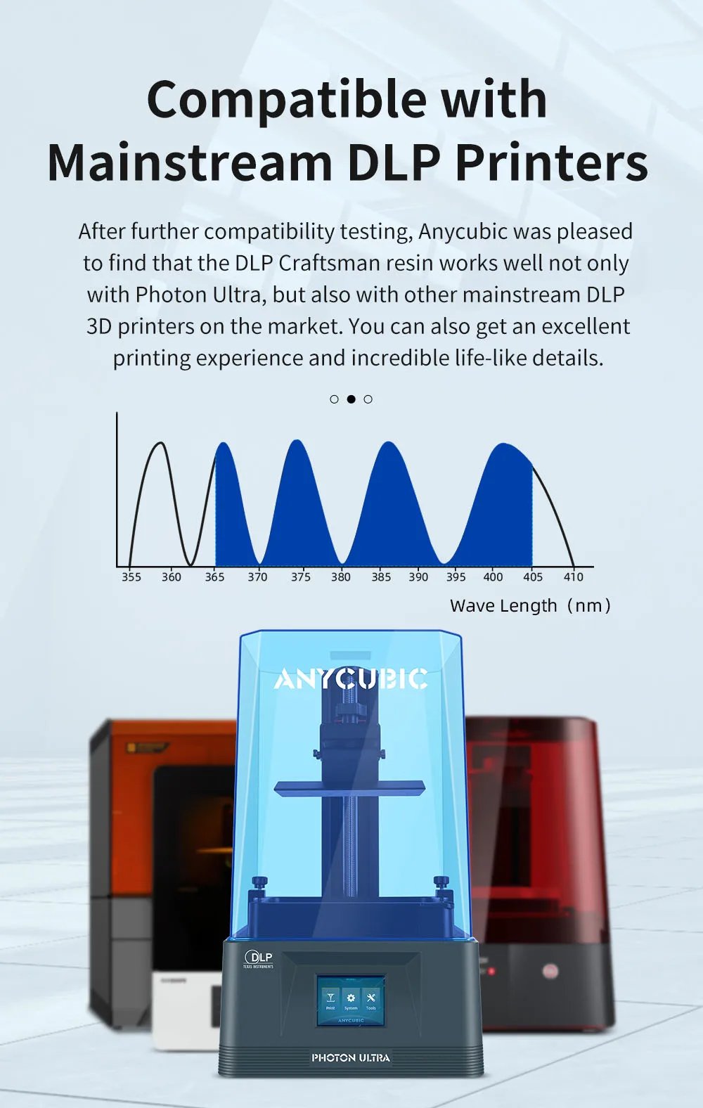 Anycubic DLP Craftsman Resin High Accuracy Resin Ceramic Powder For 3D Printer Photon D2 Mono X 6K 3D Printing Material Anycubic DLP Craftsman Resin High Accuracy Resin Ceramic Powder For 3D Printer Photon D2 Mono X 6K 3D Printing Material