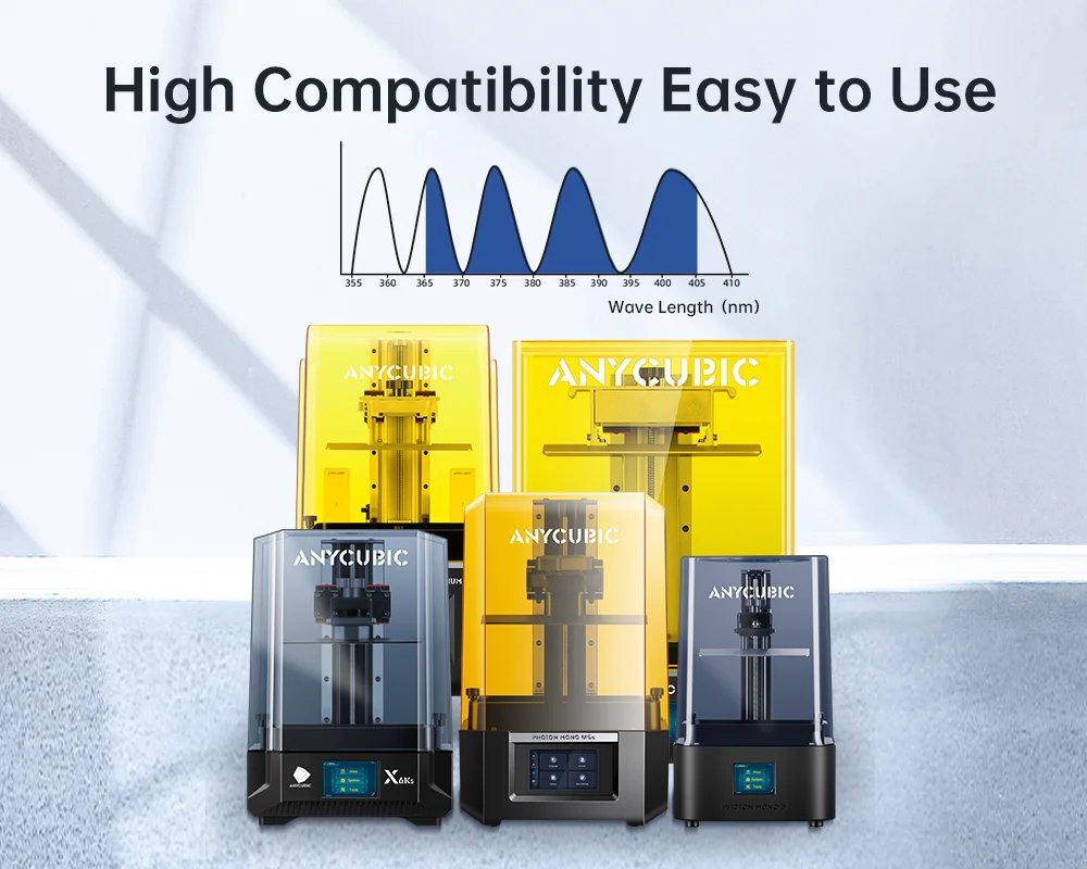 ANYCUBIC 405nm Like ABS Resin V2 For 3D Printer Water-Washable Quick Curing 3D Printing Materials For Photon Mono X 6Ks Mono 2