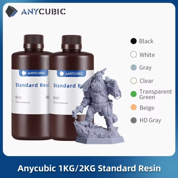 ANYCUBIC Standard 3D Printer Resin (1KG and 2KG)