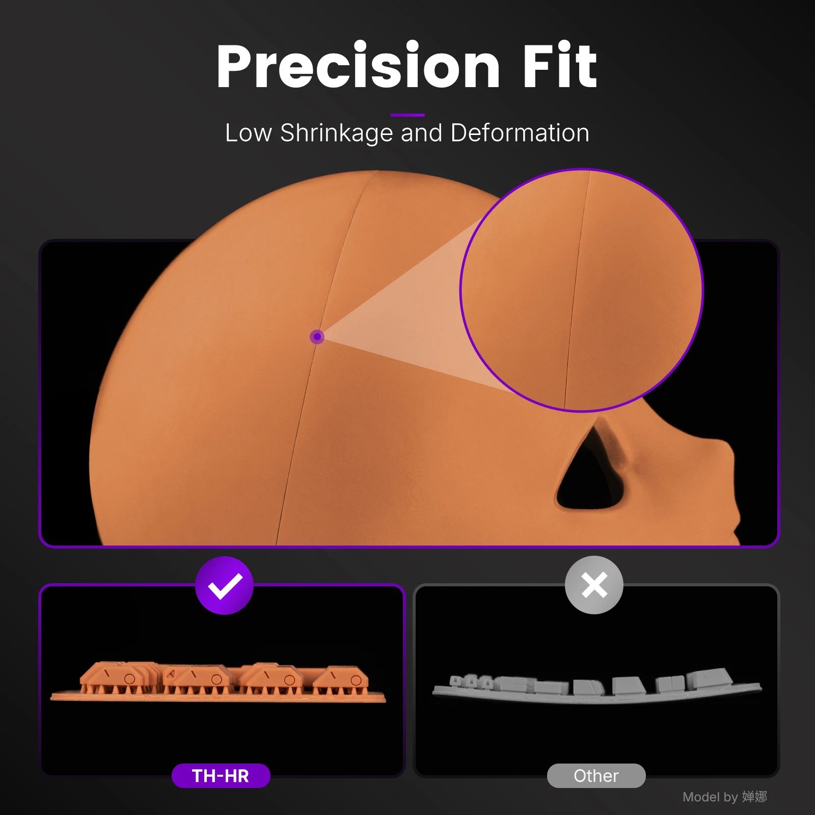 Resione 2025 TH-HR 3D Printer Tough Resin Low-shrinkage High-precision Tough Photopolymer Resin For Anycubic Elegoo 3D Printer