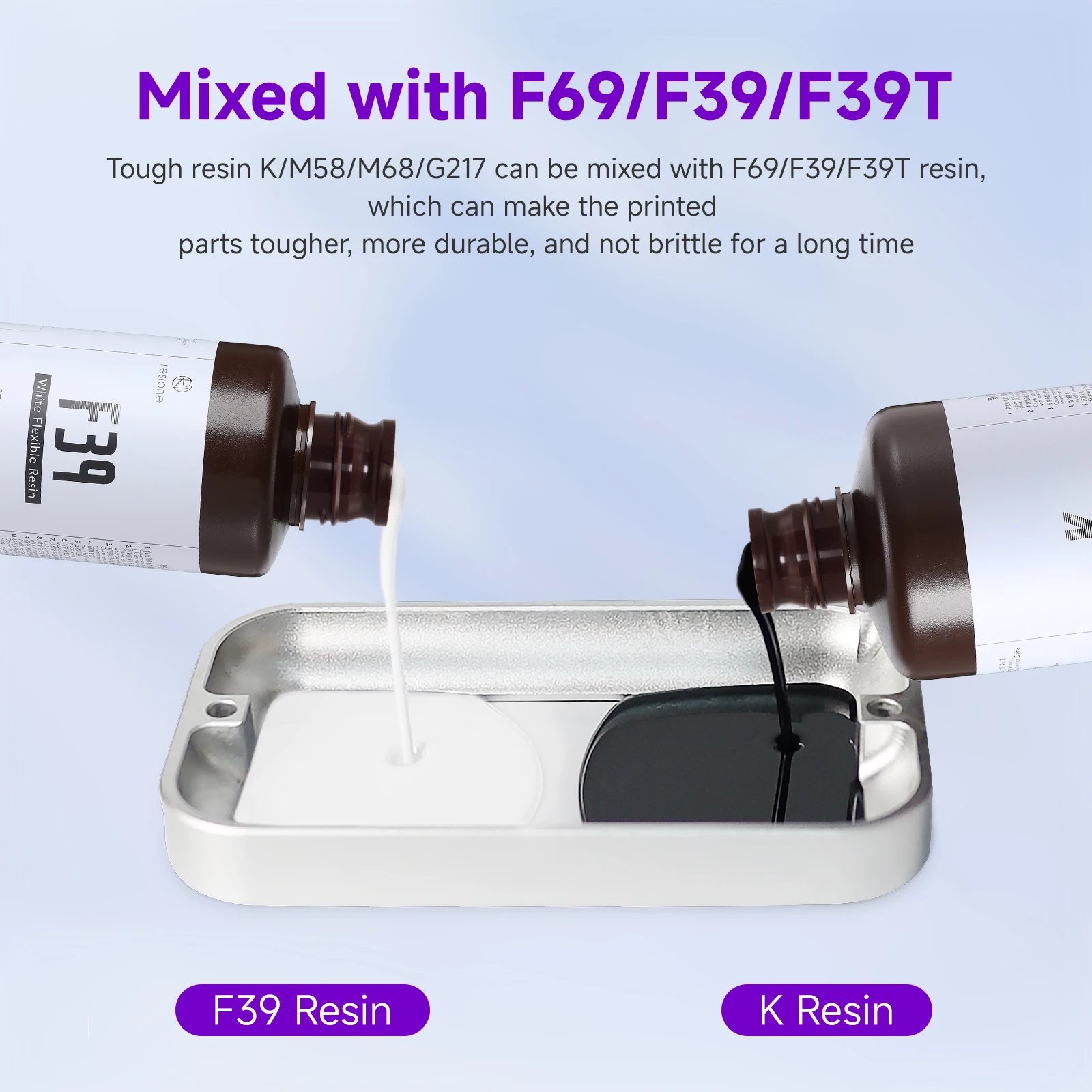Resione 1KG K PLUS Tough ABS Like 3d Printer Photopolymer Resin 405nm For LCD SLA DLP Elegoo Anycubic Resin 3d Printer Resione 1KG K PLUS Tough ABS Like 3d Printer Photopolymer Resin 405nm For LCD SLA DLP Elegoo Anycubic Resin 3d Printer