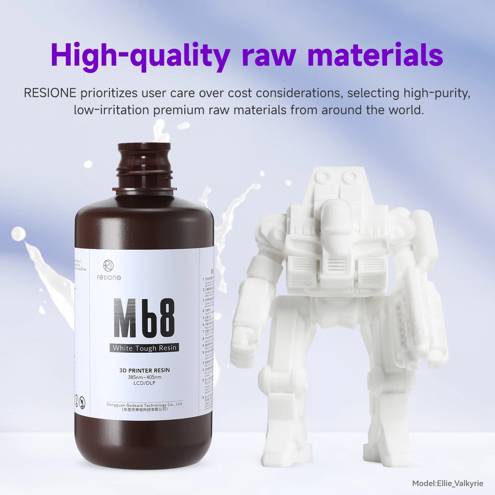 Resione 1KG K PLUS Tough ABS Like 3d Printer Photopolymer Resin 405nm For LCD SLA DLP Elegoo Anycubic Resin 3d Printer Resione 1KG K PLUS Tough ABS Like 3d Printer Photopolymer Resin 405nm For LCD SLA DLP Elegoo Anycubic Resin 3d Printer