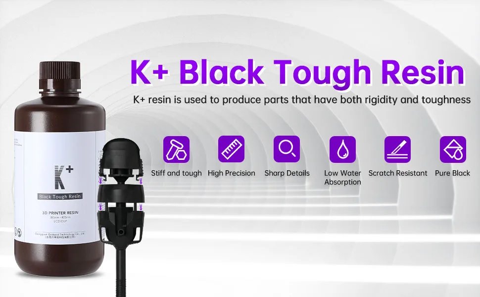 Resione 1KG K PLUS Tough ABS Like 3d Printer Photopolymer Resin 405nm For LCD SLA DLP Elegoo Anycubic Resin 3d Printer Resione 1KG K PLUS Tough ABS Like 3d Printer Photopolymer Resin 405nm For LCD SLA DLP Elegoo Anycubic Resin 3d Printer